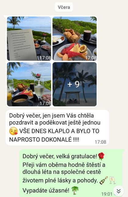 Zpětná vazba zákaznice ohledně úředních překladů dokumentů pro uzavření manželství na Mauriciu